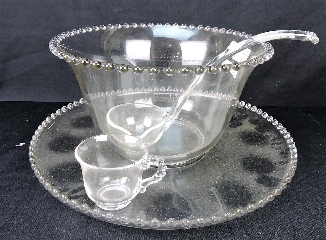 Imperial Candlewick punch bowl set