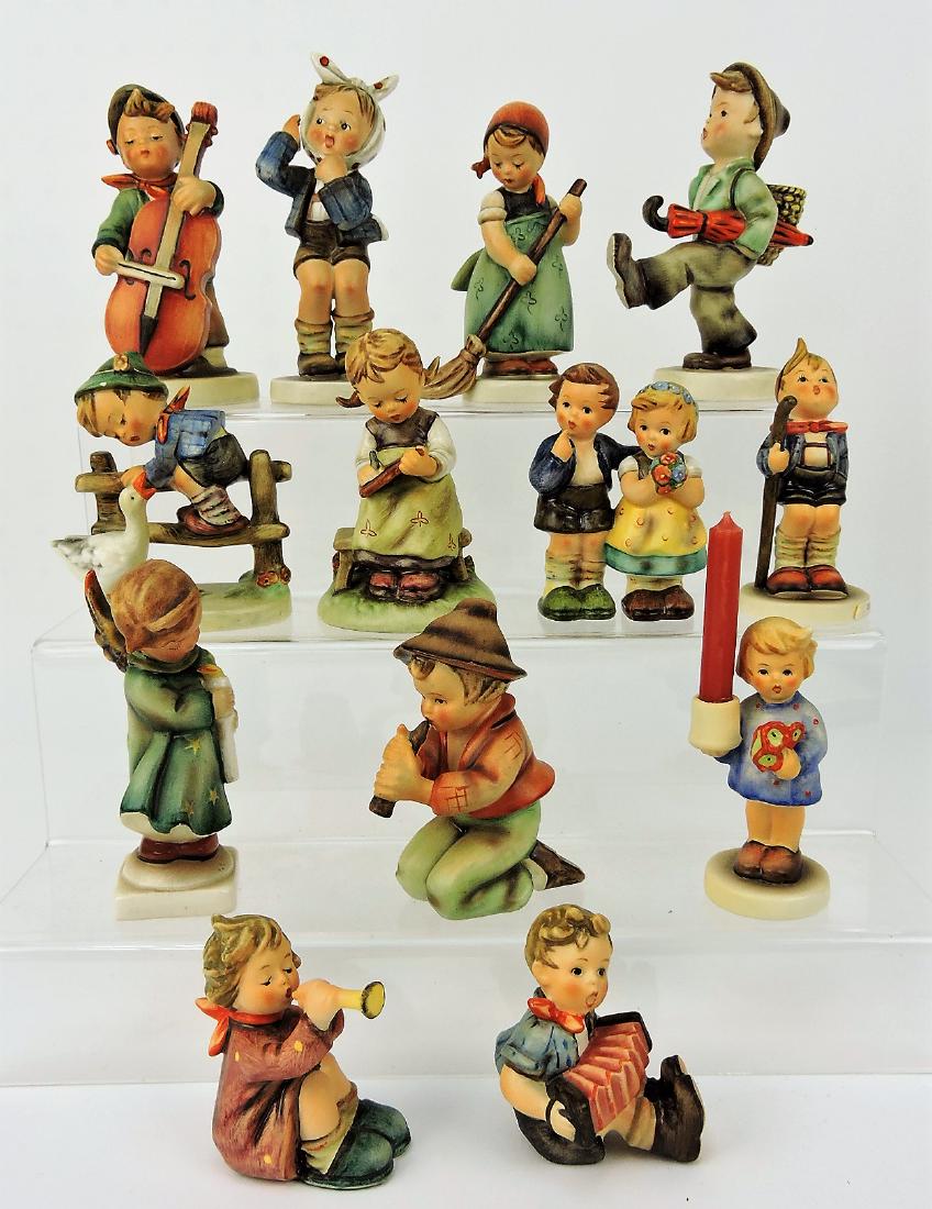 Hummel lot of 13 figures, 4 1/2" avg; (1 of 1)