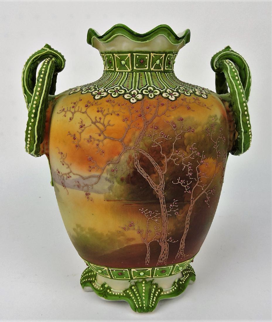 Nippon Galle two handled vase with (1 of 1)