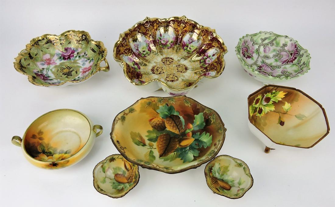 Nippon lot of 8 bowls and nut dishes (1 of 1)