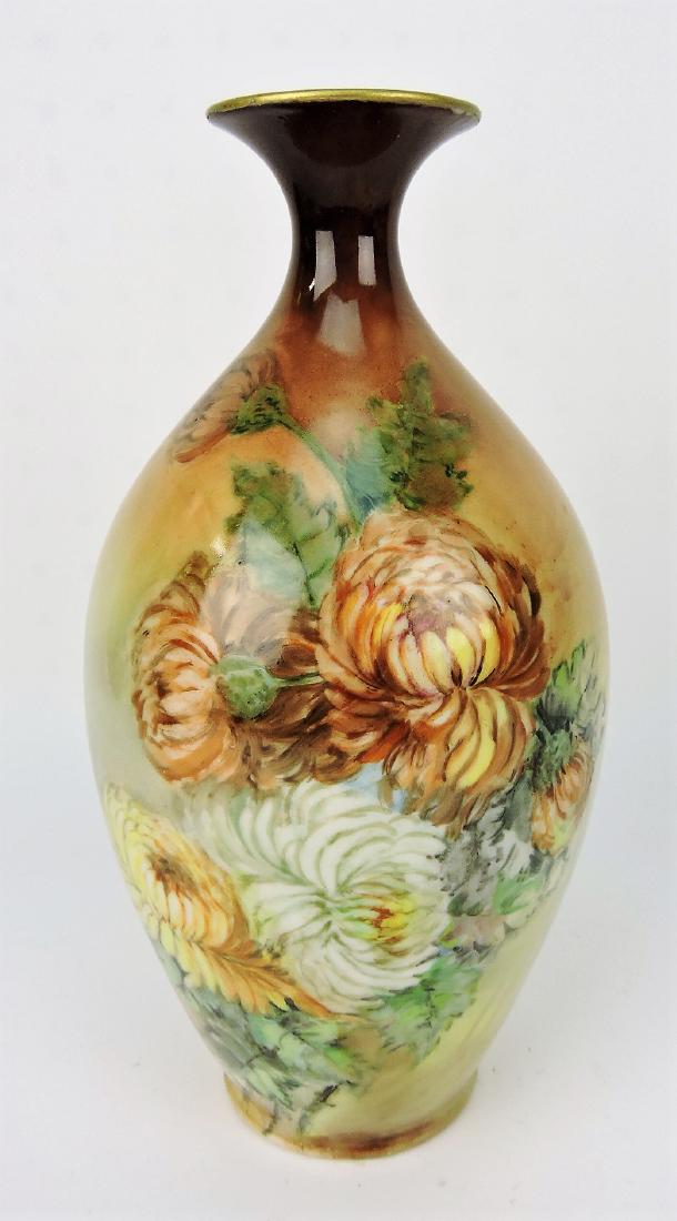 Belleek hand painted 11" vase with (1 of 1)