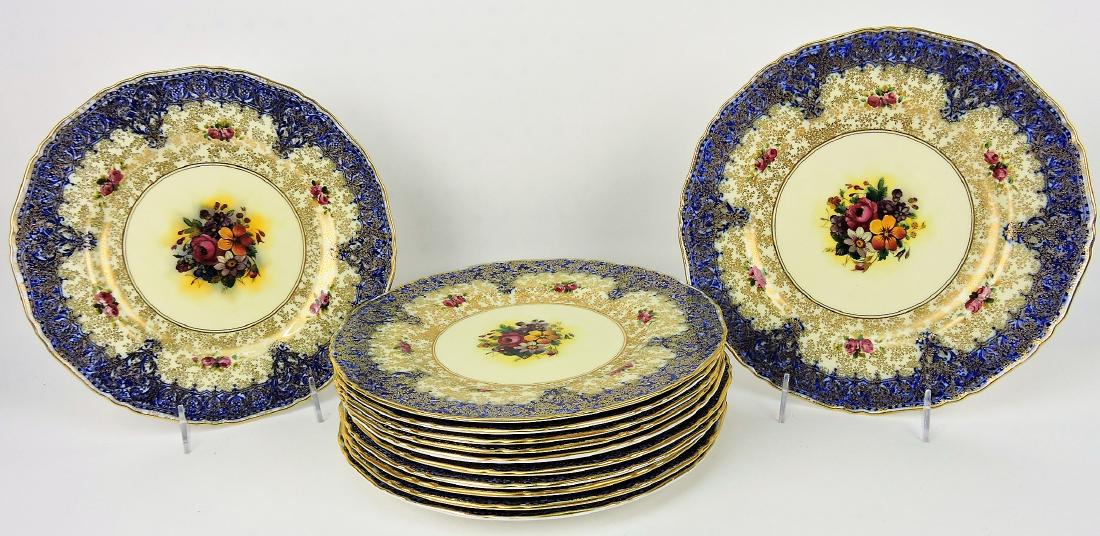 Royal Worcester Z277 blue floral (1 of 2)