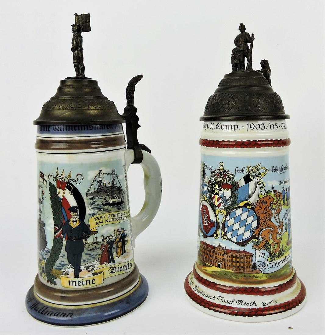 Regimental stein lot of 2 with (1 of 1)
