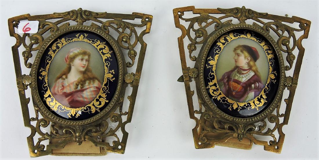 Pair of Austrian hand painted porcelain (1 of 1)