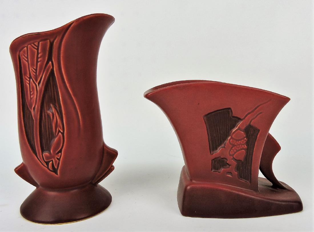 Roseville red Silhouette lot of 2 (1 of 1)