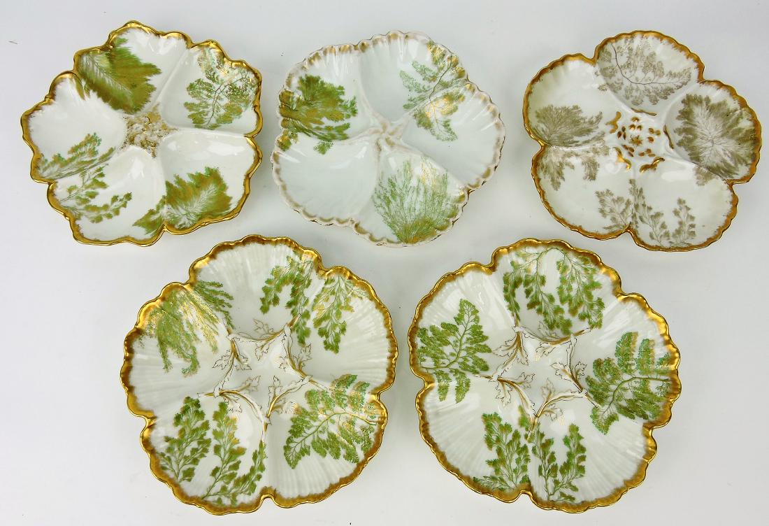 Limoges lot of 5 porcelain oyster (1 of 1)
