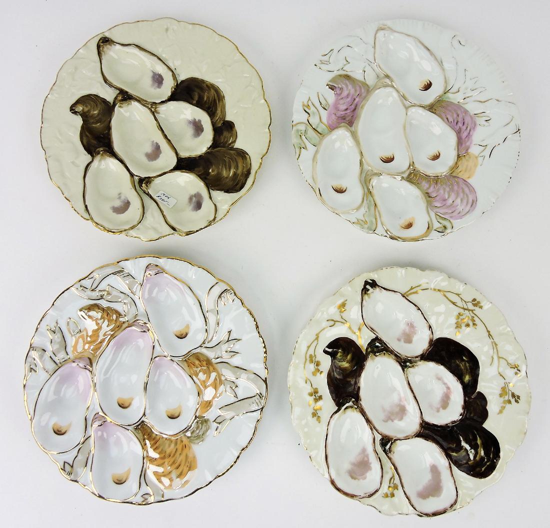 Porcelain lot of 4 turkey oyster plates (1 of 1)