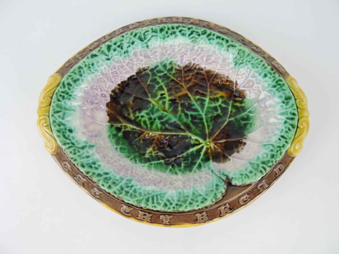 Majolica begonia leaf platter with (1 of 1)