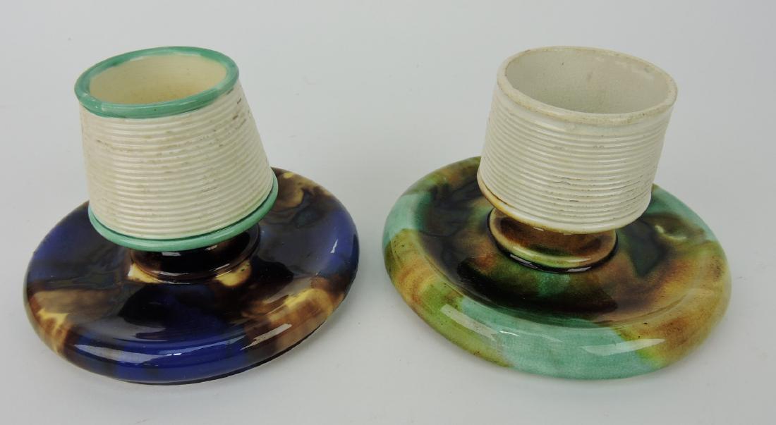 Majolica lot of 2 match strikers, (1 of 1)