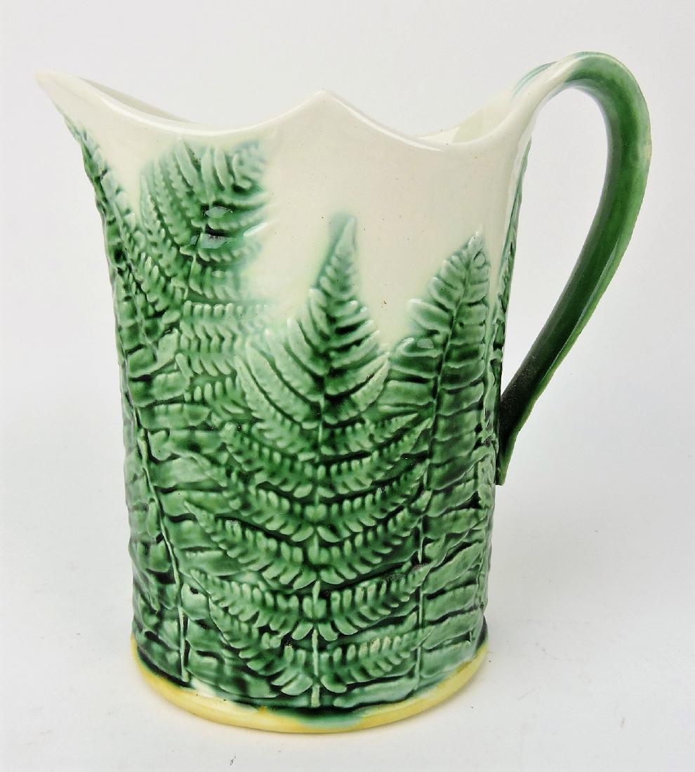 Etruscan majolica fern pitcher, 8 1/4" (1 of 1)