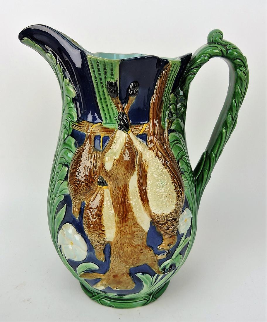 Holdcroft majolica large game pitcher (1 of 1)