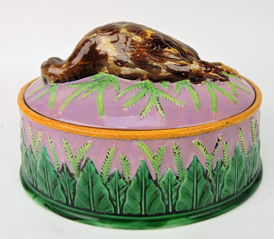 George Jones pink majolica game (1 of 2)