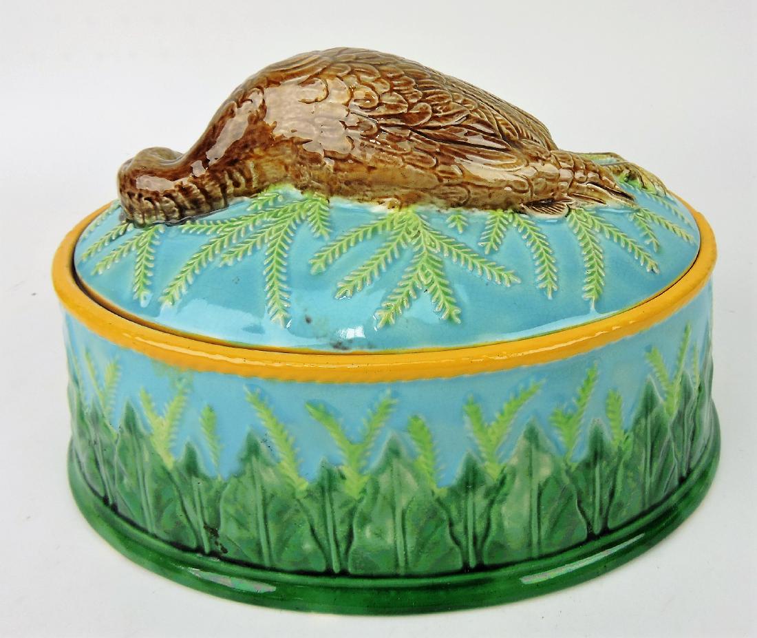 George Jones turquoise majolica game (1 of 2)