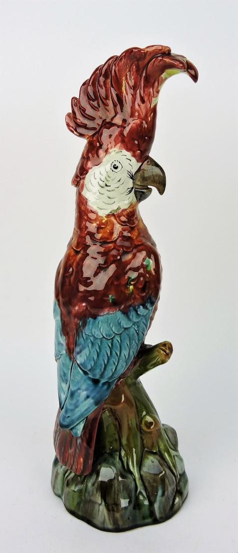 Minton majolica parrot figure, 14" (1 of 1)