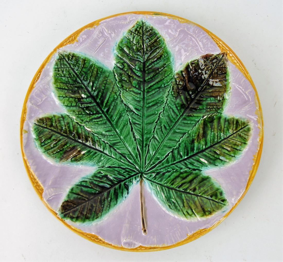 George Jones majolica chestnut leaf (1 of 1)