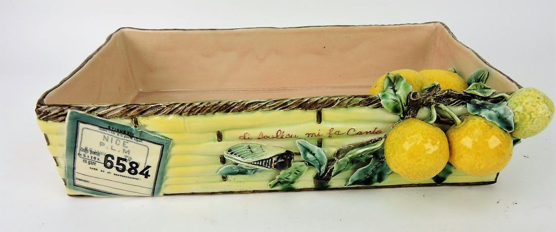 Majolica unusual shipping crate with (1 of 4)
