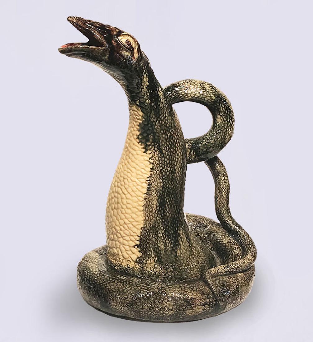 Large Rare Portuguese Palissy Majolica Snake (1 of 1)
