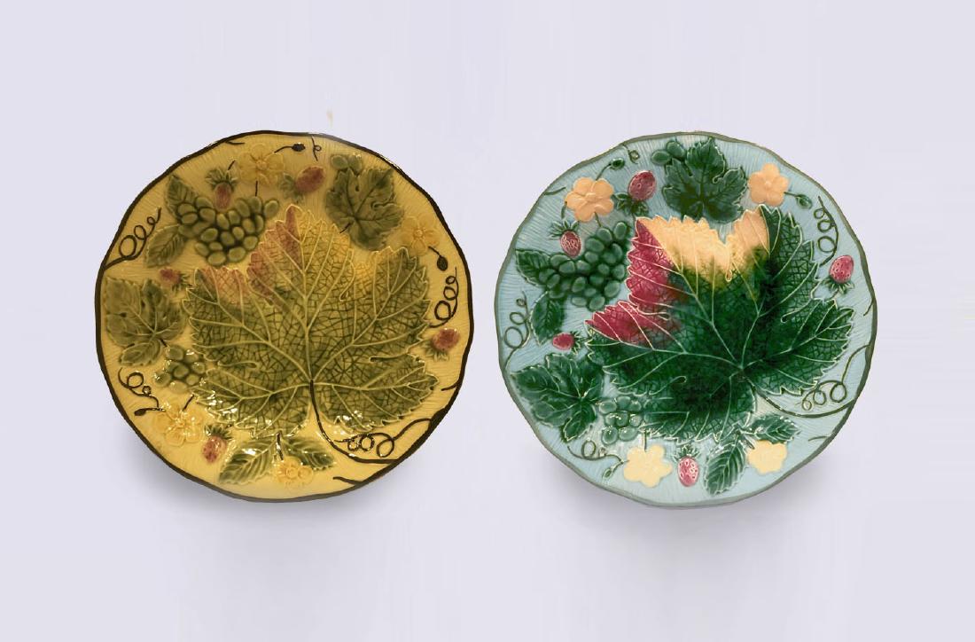 Two Continental Majolica Grapes plates (1 of 1)