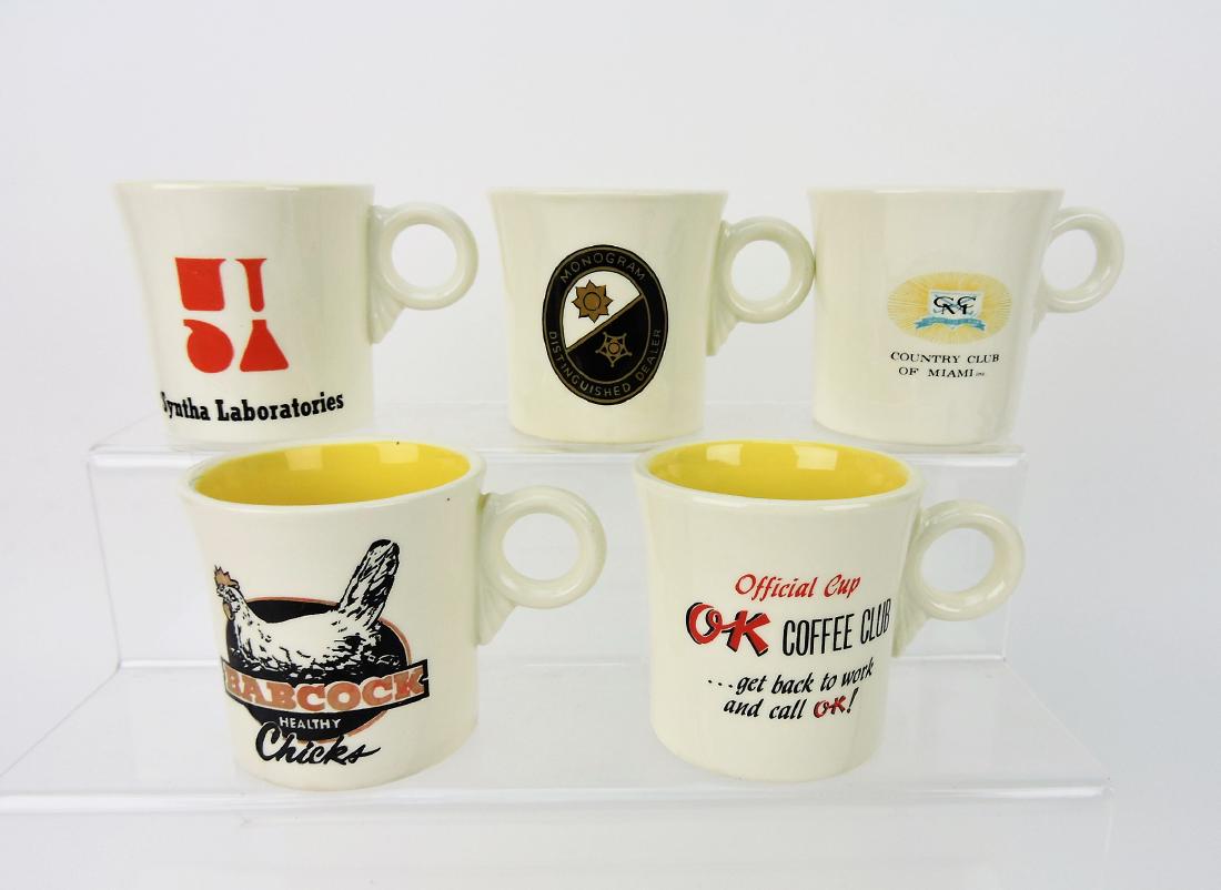 Fiesta lot of 5 advertising mugs: .