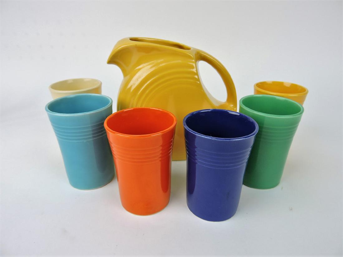 Fiesta 7 pc juice set with yellow pitcher (1 of 1)