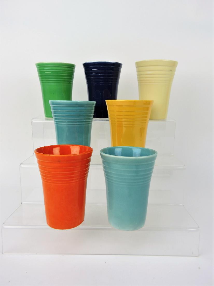 Fiesta water tumbler group, 7: mixed colors