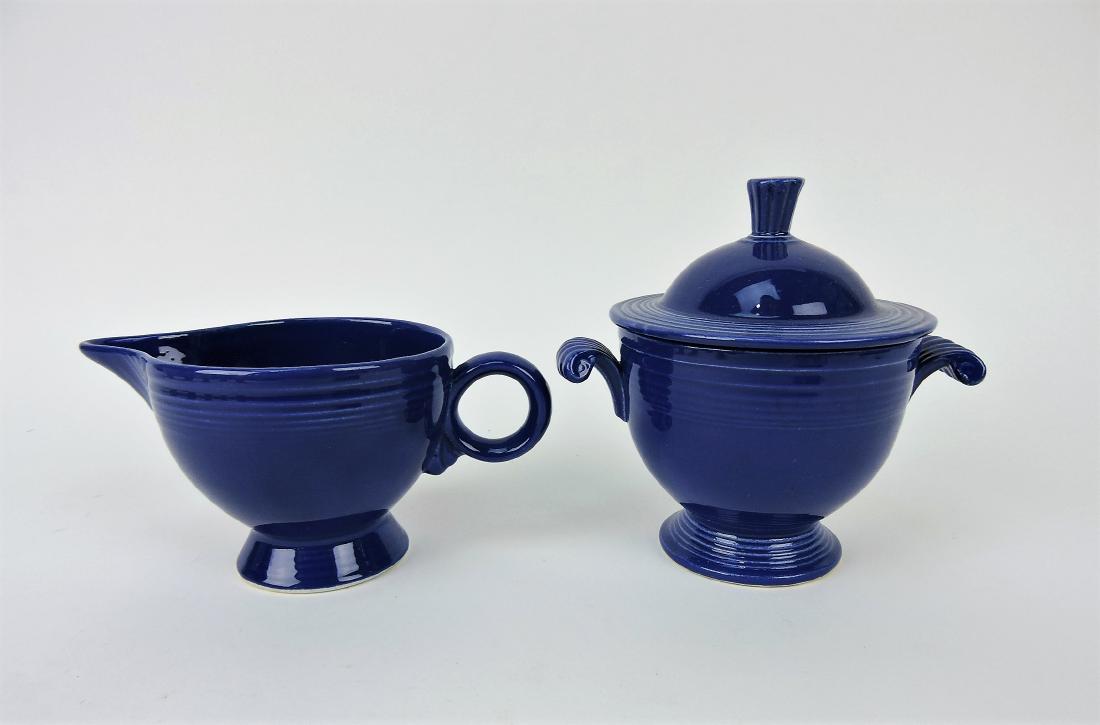 FIesta cream & sugar, cobalt: .