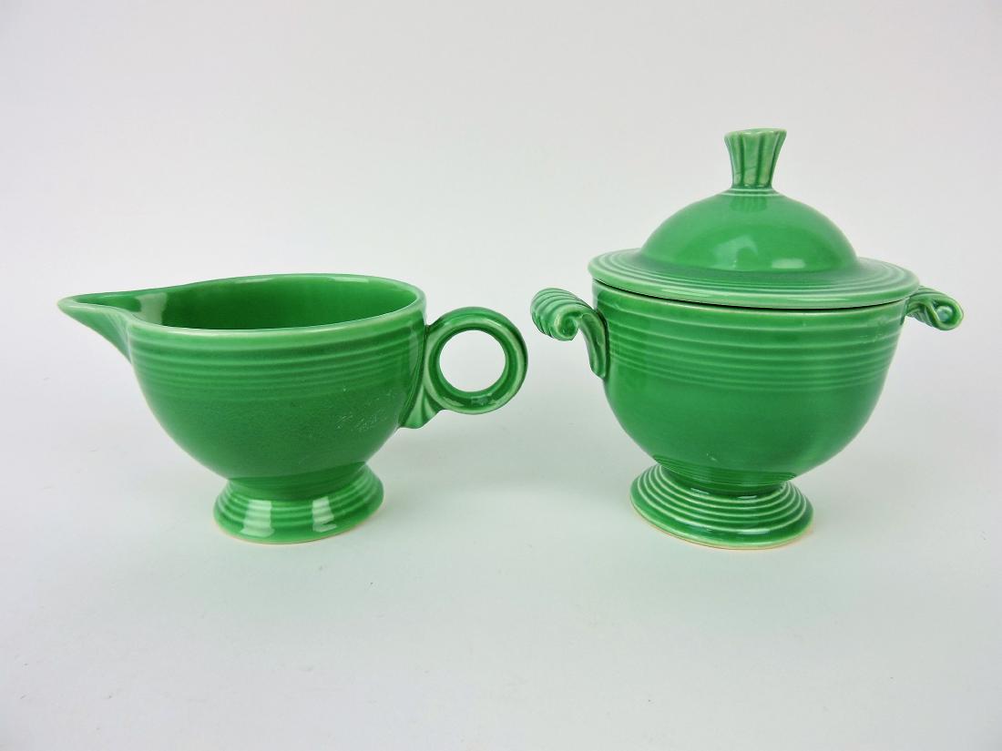 FIesta cream & sugar, green: .