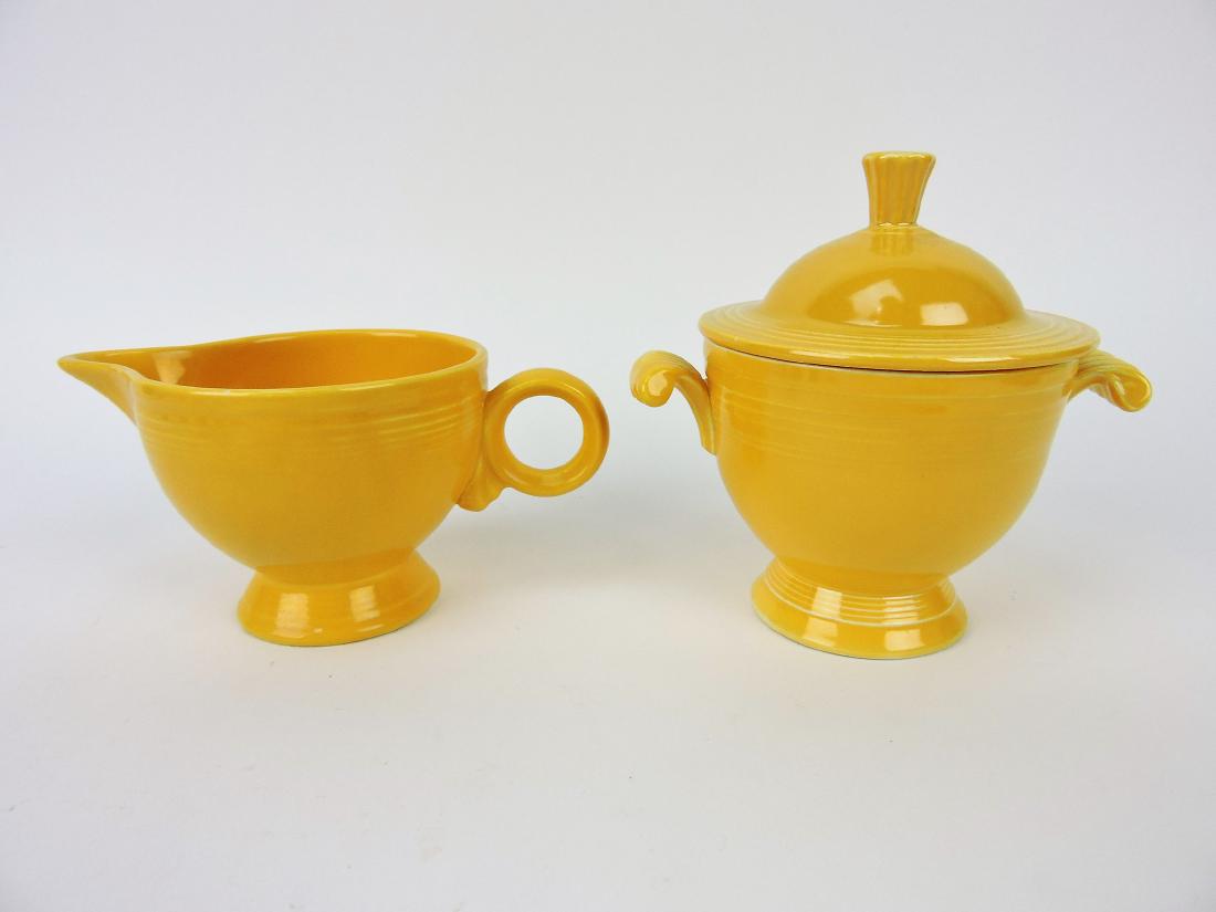 FIesta cream & sugar, yellow: .