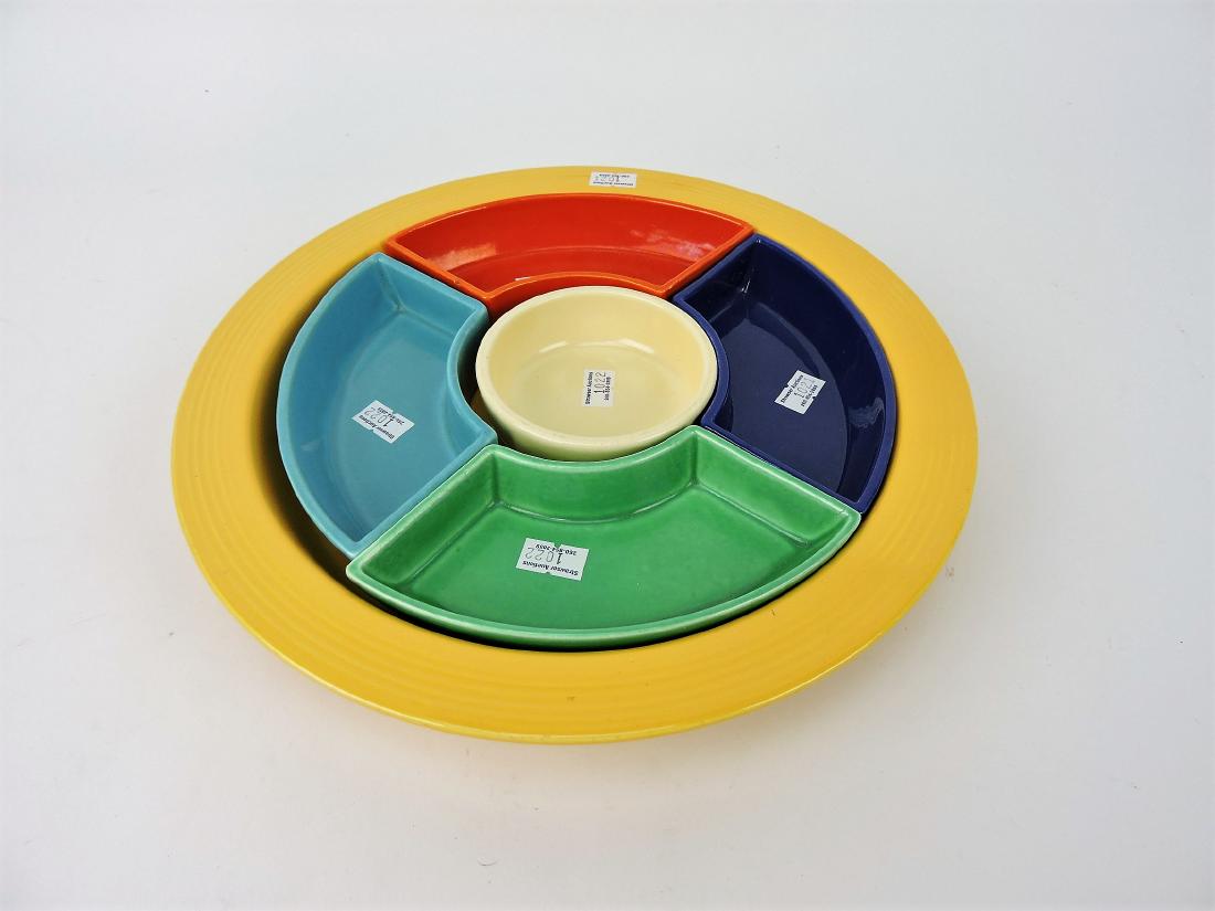 Fiesta relish tray, complete, yellow (1 of 1)