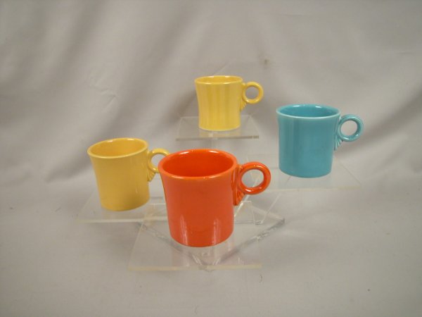 Fiesta tom and jerry mug group - 2 yellow, turquoi: Fiesta tom and jerry mug group - 2 yellow, turquoise and red