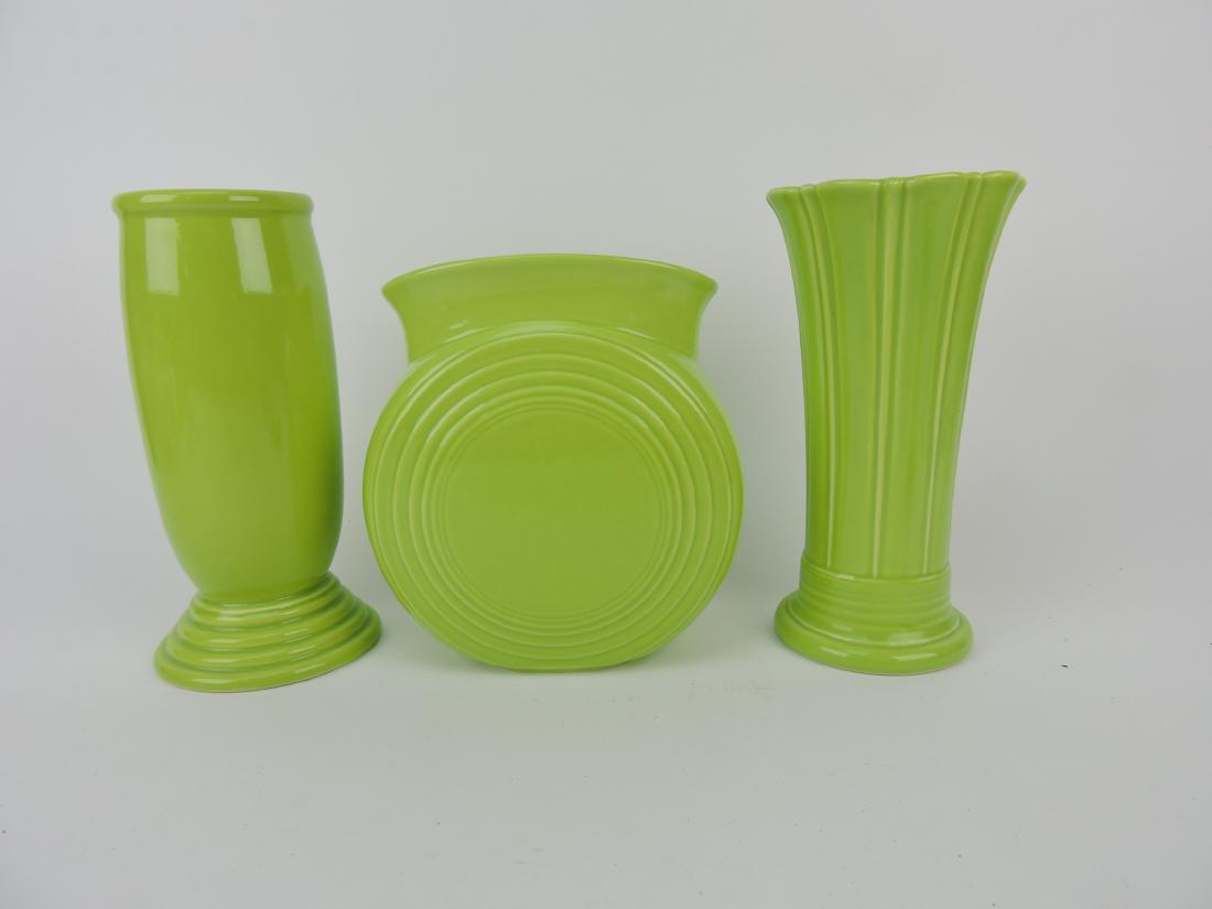 Fiesta Post 86 vase group, chartreuse, (1 of 1)