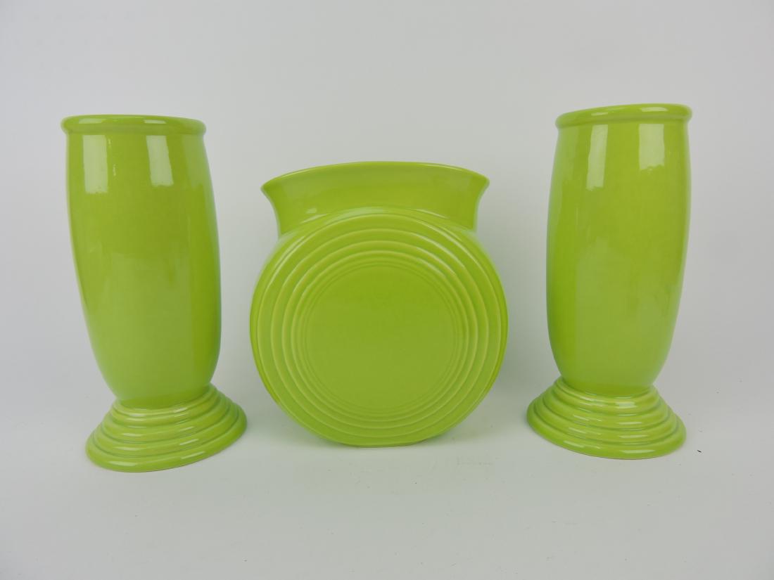 Fiesta Post 86 vase group; chartreuse, (1 of 1)