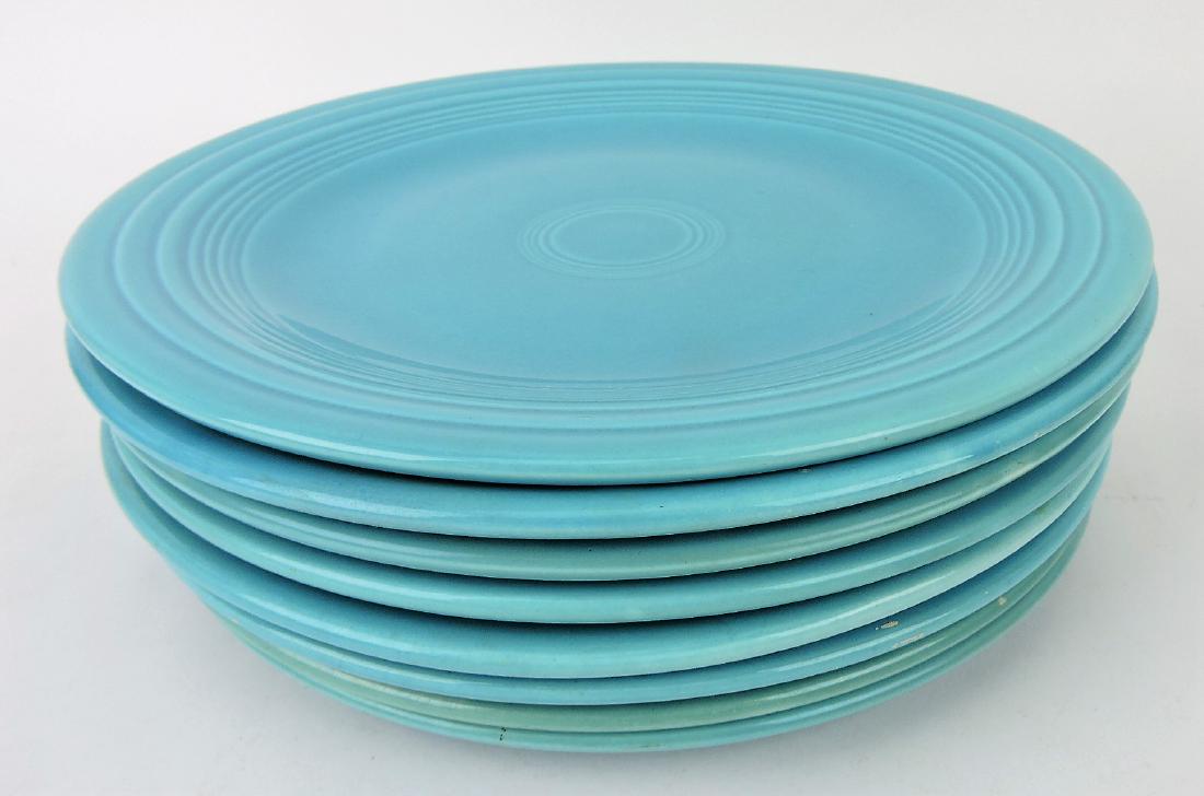 Fiesta plate group; 8 - 10",: turquoise