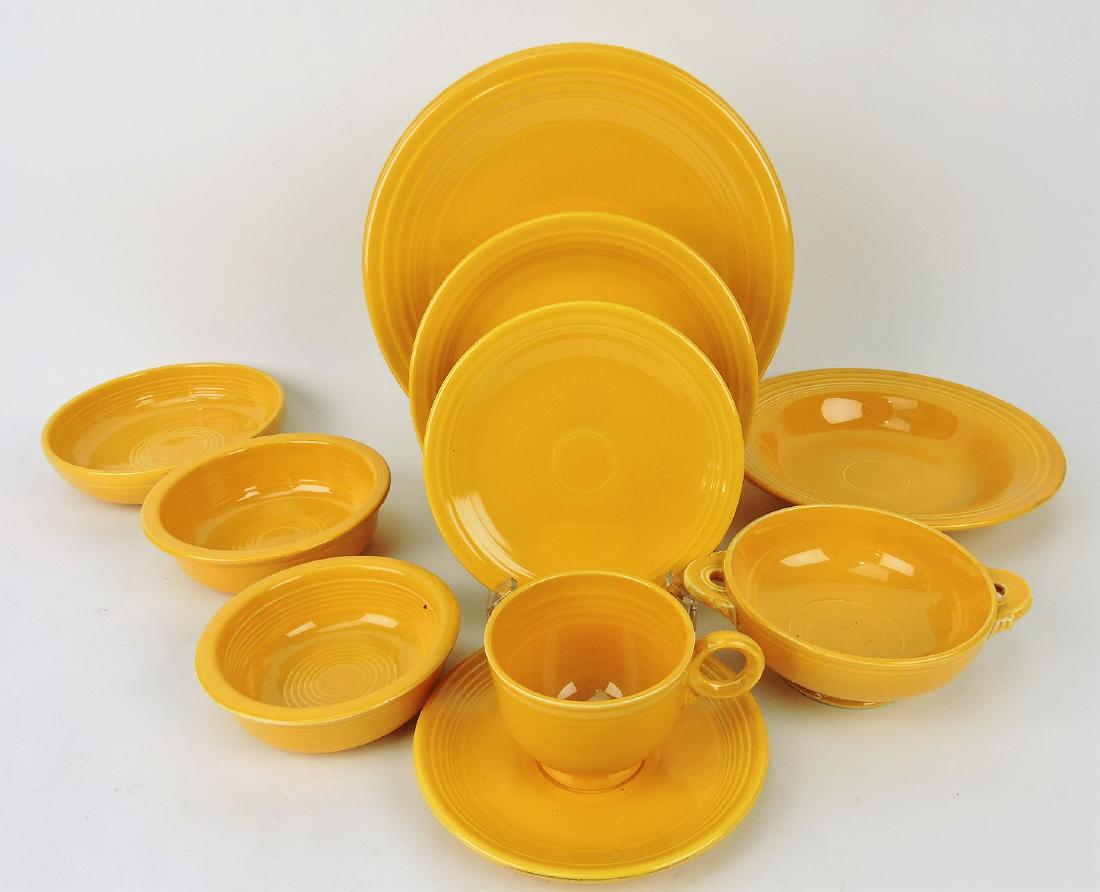 Fiesta yellow 11 piece place setting, (1 of 1)