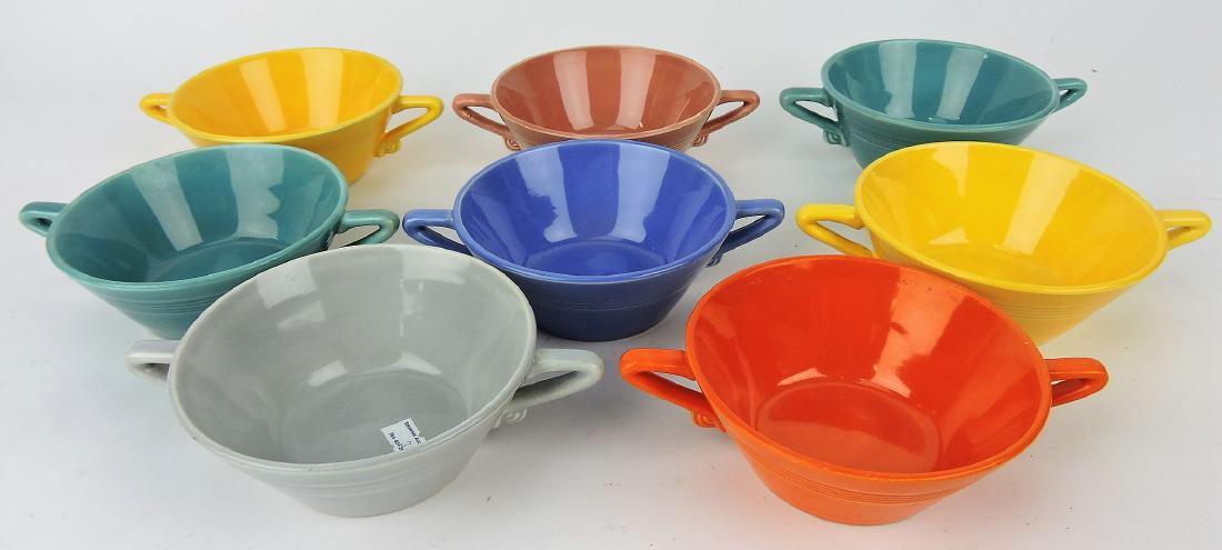 Fiesta Harlequin lot of 8 cream: soups, mixed