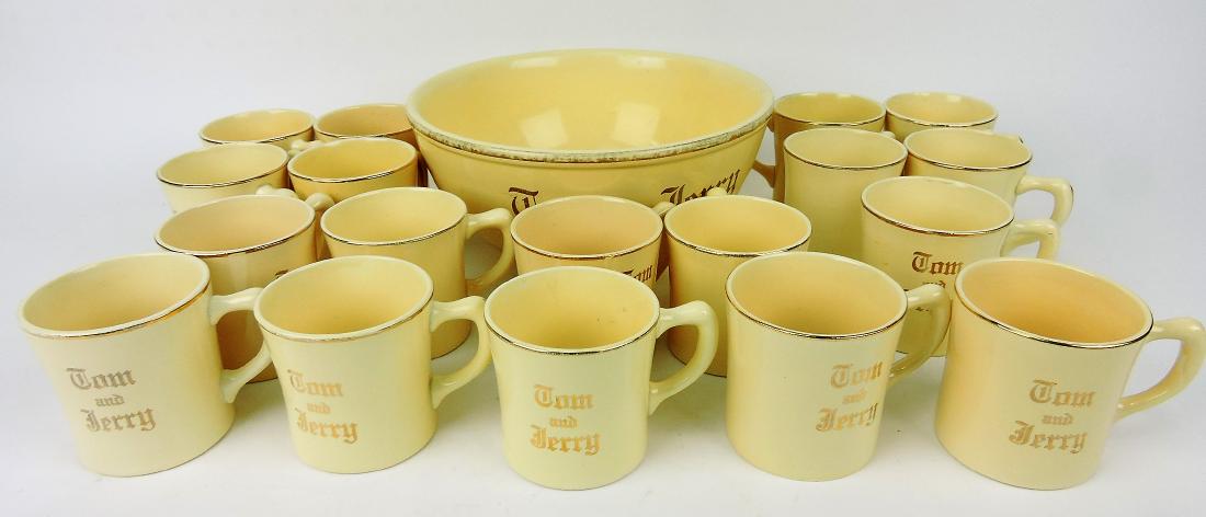 Fiesta Tom and Jerry punch set: with bowl and 18 mugs