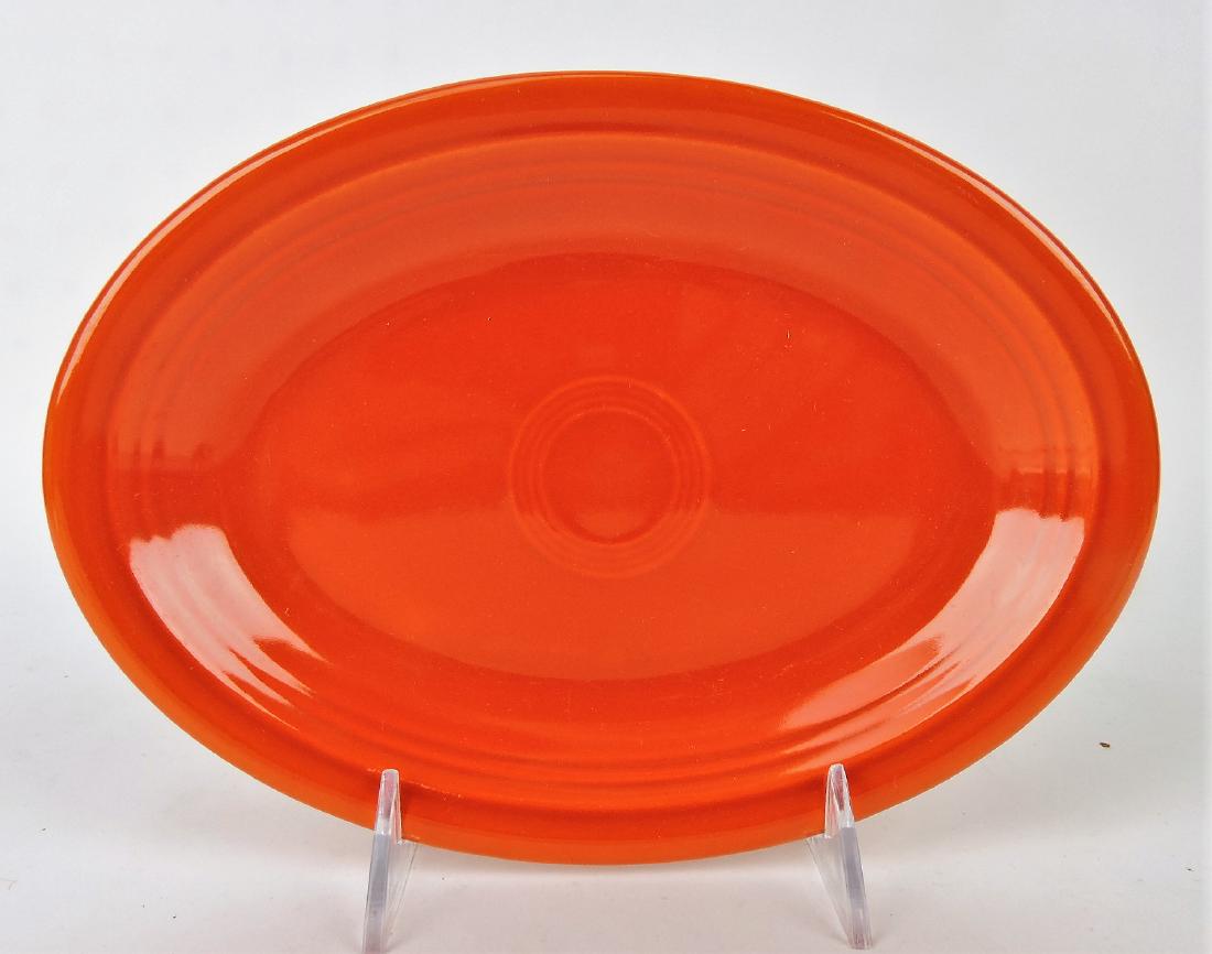 Fiesta red ironstone oval sauce boat (1 of 1)