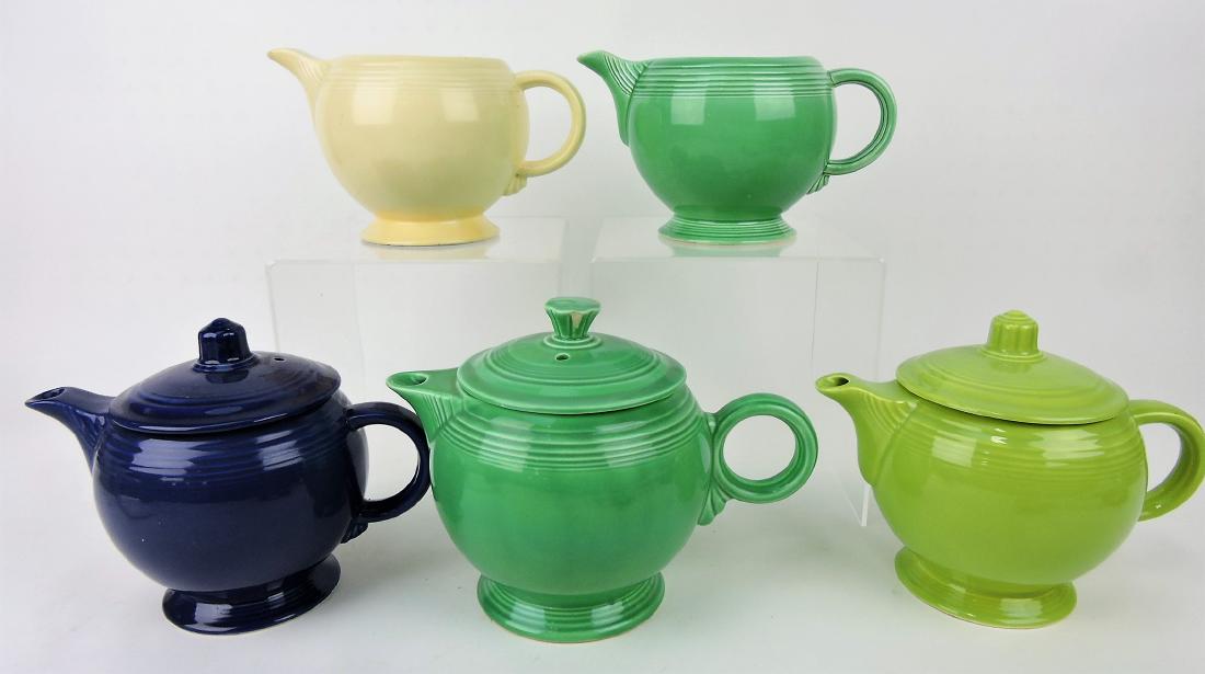 Fiesta teapot lot of 5, various (1 of 1)