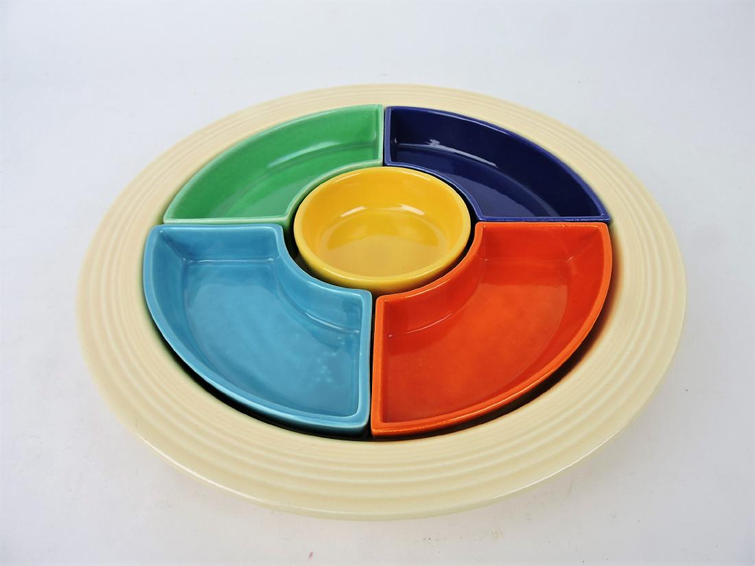 Fiesta relish tray, ivory tray, (1 of 1)