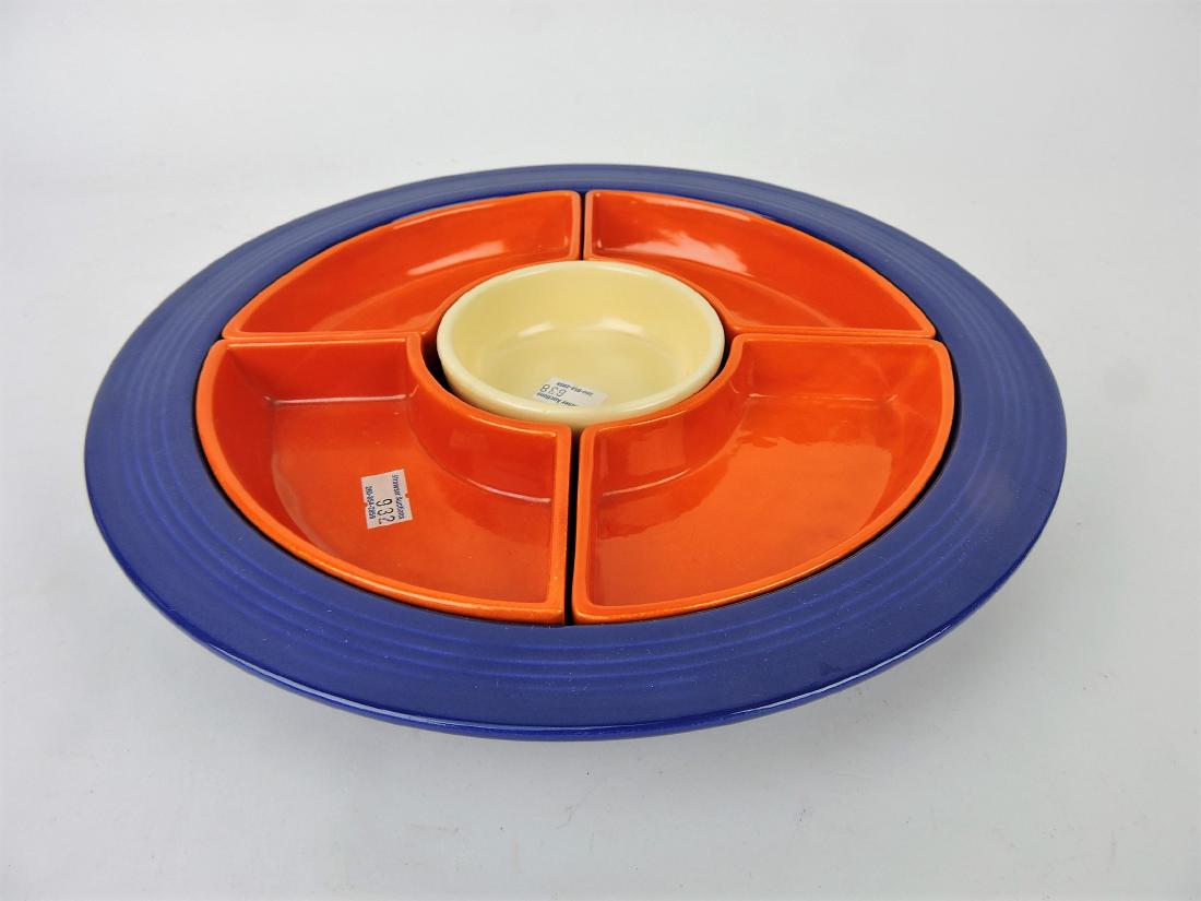 Fiesta relish tray, cobalt tray, (1 of 1)