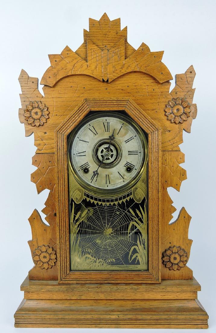 Gilbert "Hawk" oak kitchen clock