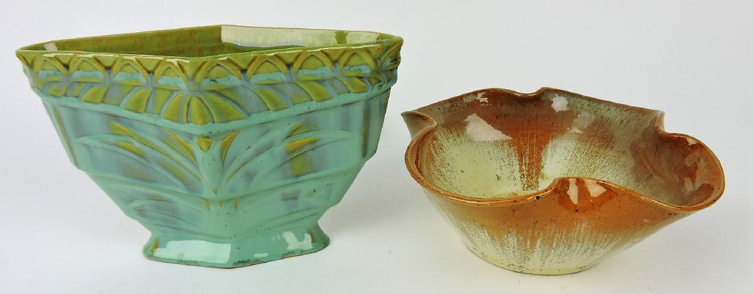 Fulper pottery lot of 2 planters (1 of 1)