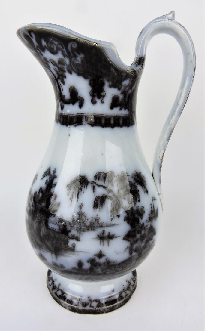 Flow blue pitcher, 14" (1 of 1)