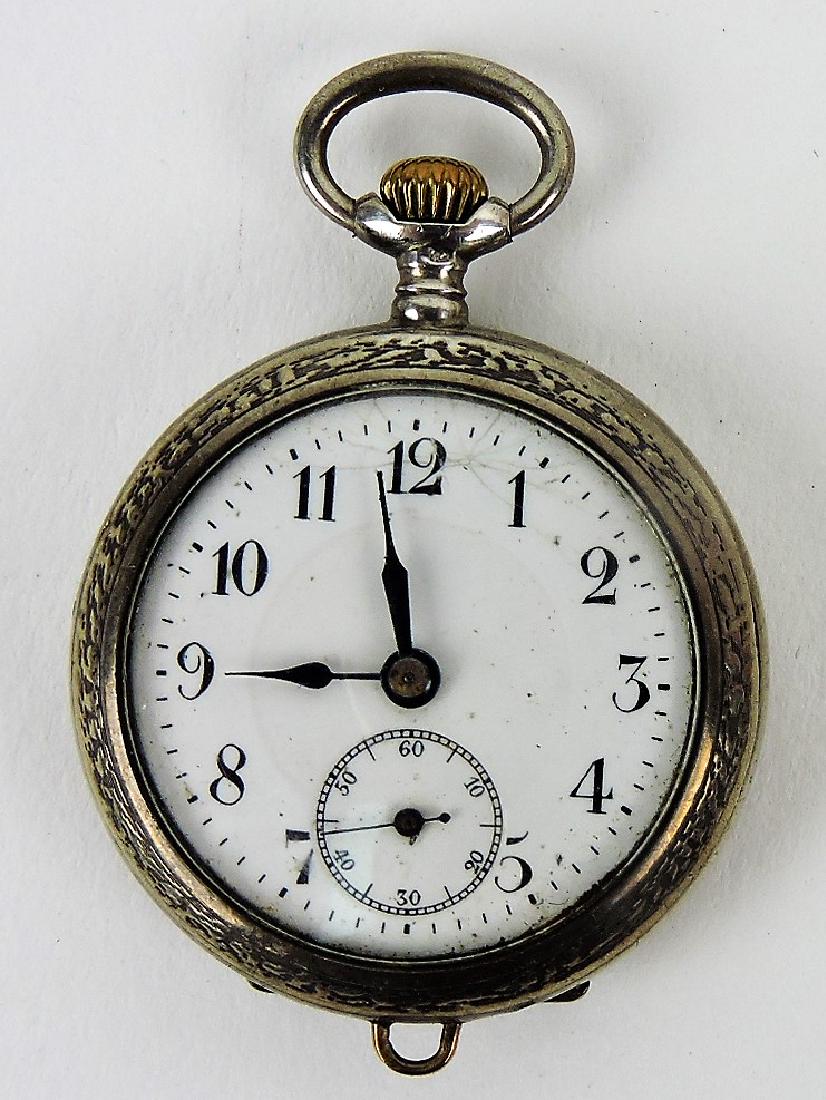 Lady's .800 silver case pocket- (1 of 2)