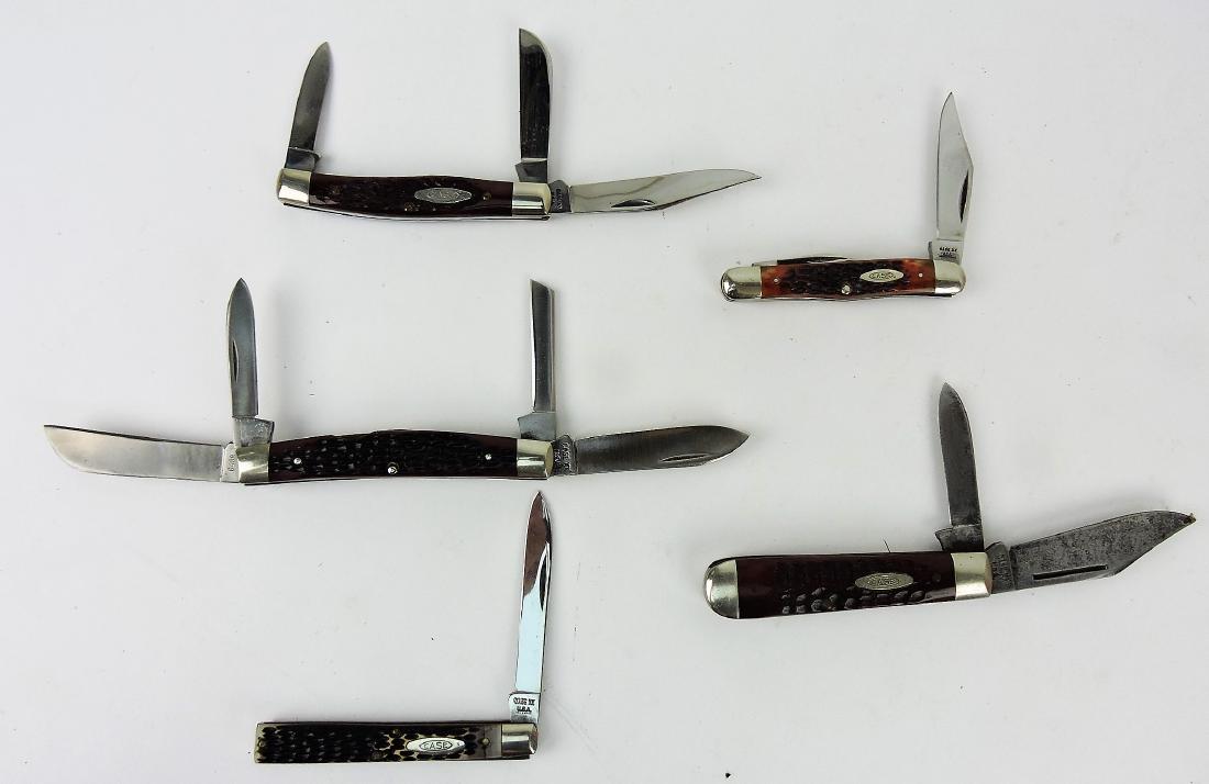 Case XX lot of 5 pocket knives, (1 of 1)