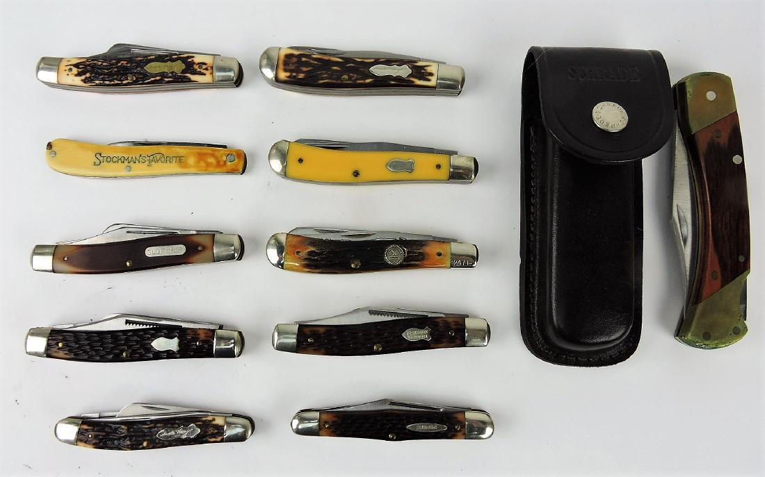 Schrade lot of 11 knives (1 of 1)