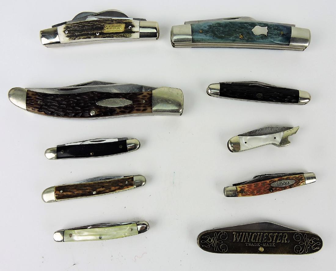 Lot of 10 pocket knives; Western, (1 of 1)