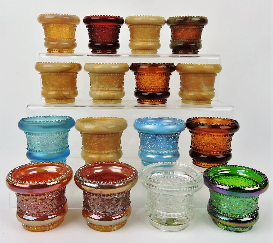 St. Clair lot of 16 holly band: toothpick holders