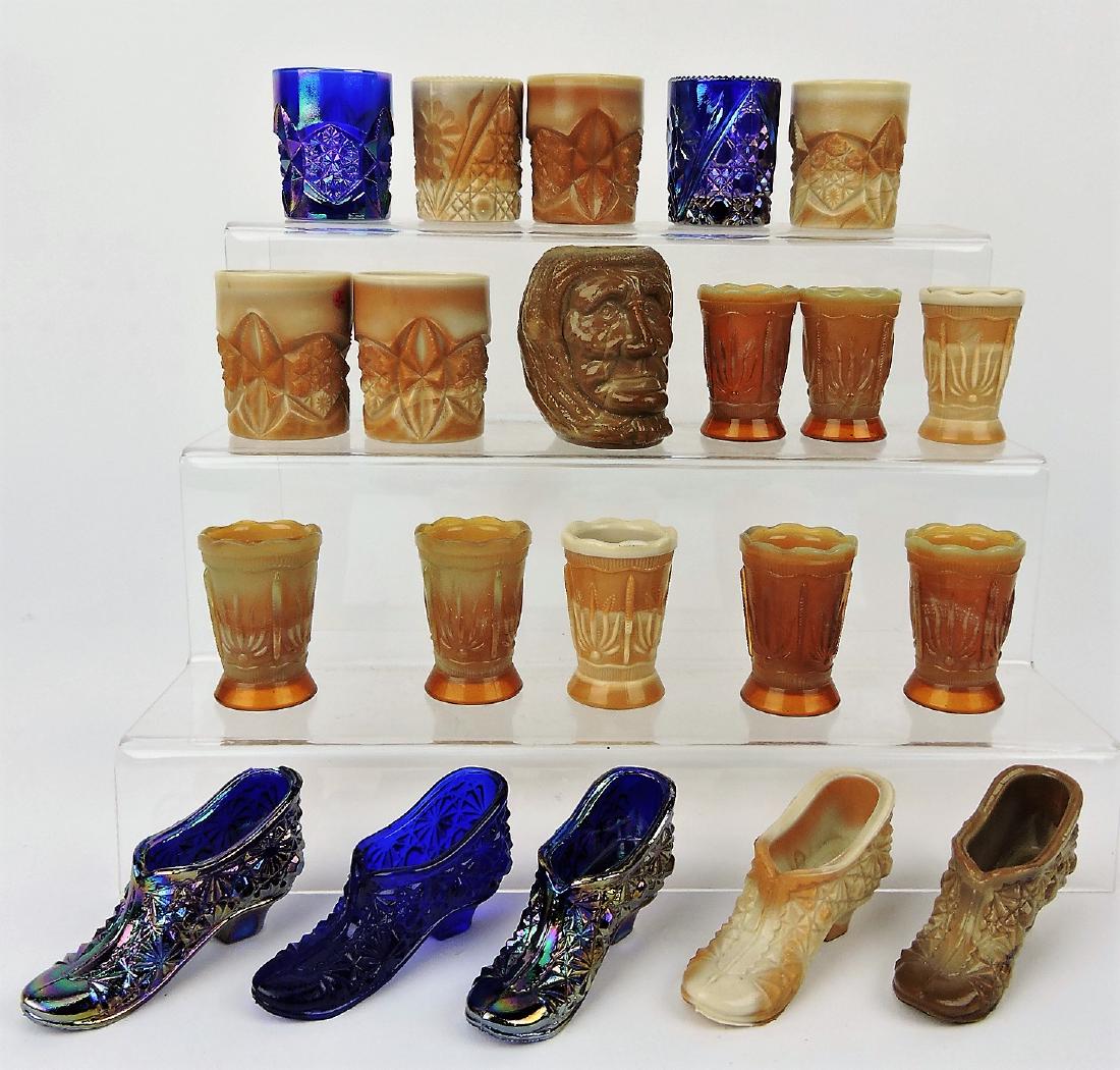 St. Clair lot of 21 assorted: toothpick holders