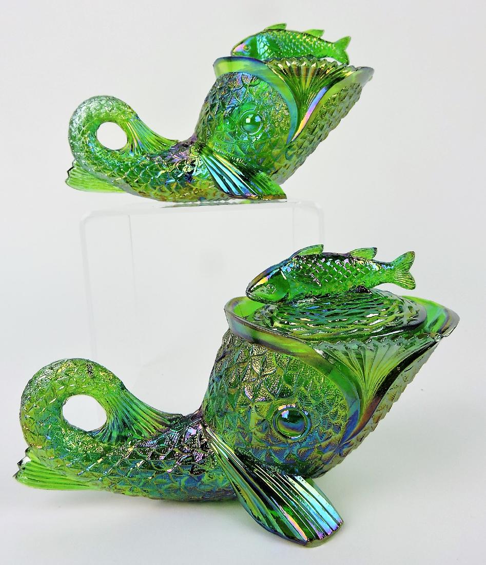 St. Clair pair of green carnival: dolphins